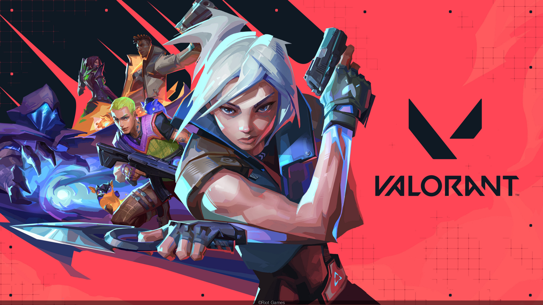 Banner für Gaming-PCs für Valorant mit ingame Charekteren