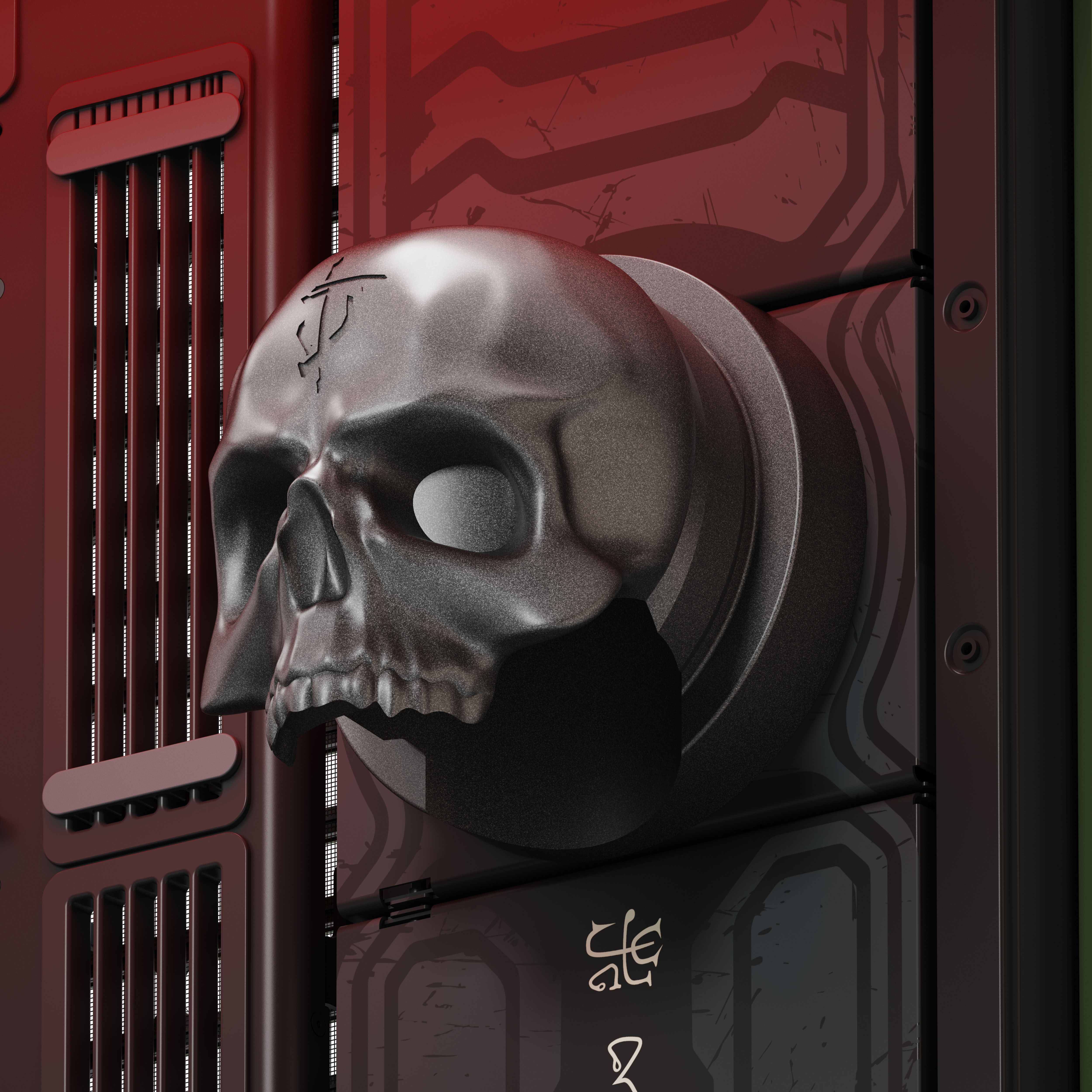 HAVN HS420 DOOM The Dark Ages Edition PC case skull accessory