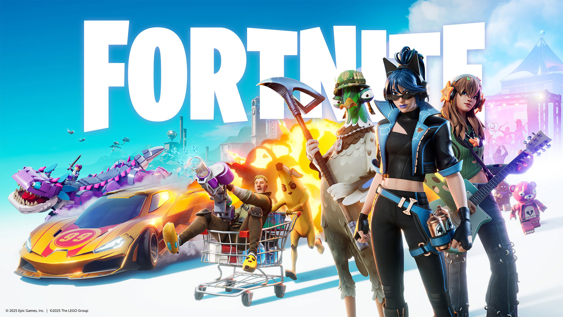 Gaming-PCs für Fortnite mit Charakteren aus Fortnite