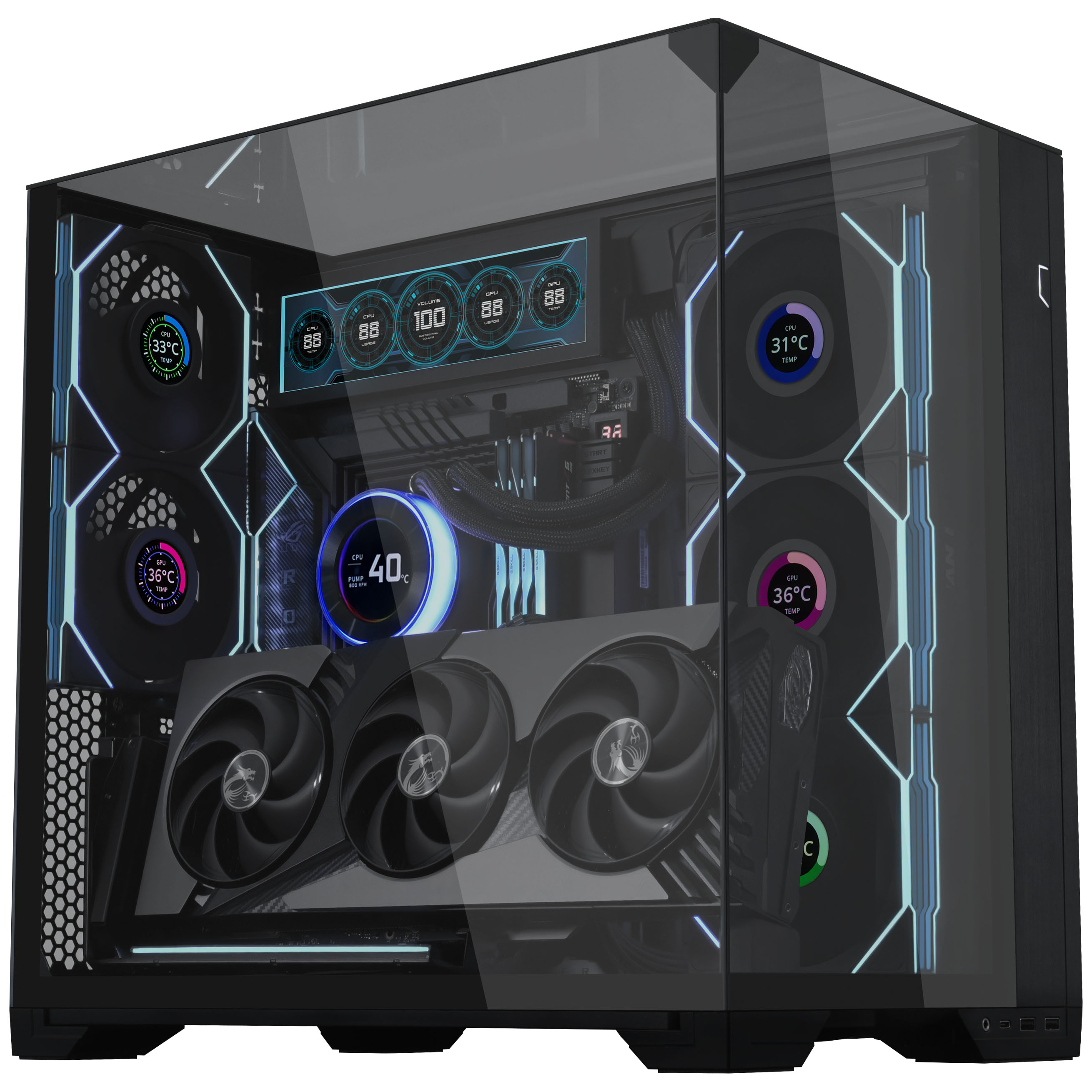 Lian Li GPU Bracket Vertical GPU bracket in Lian Li O11 Dynamic