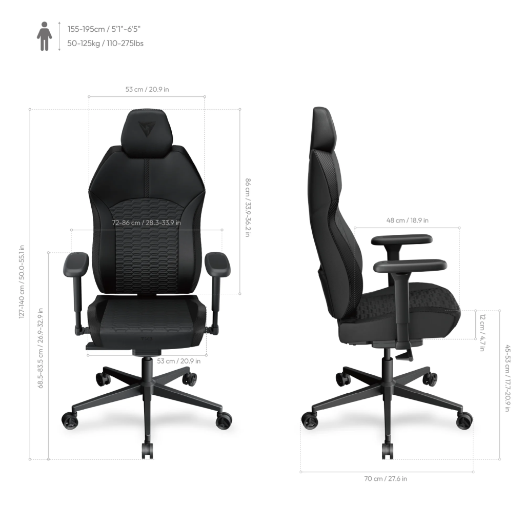 ThunderX3 Racer Black ThunderX3 Racer