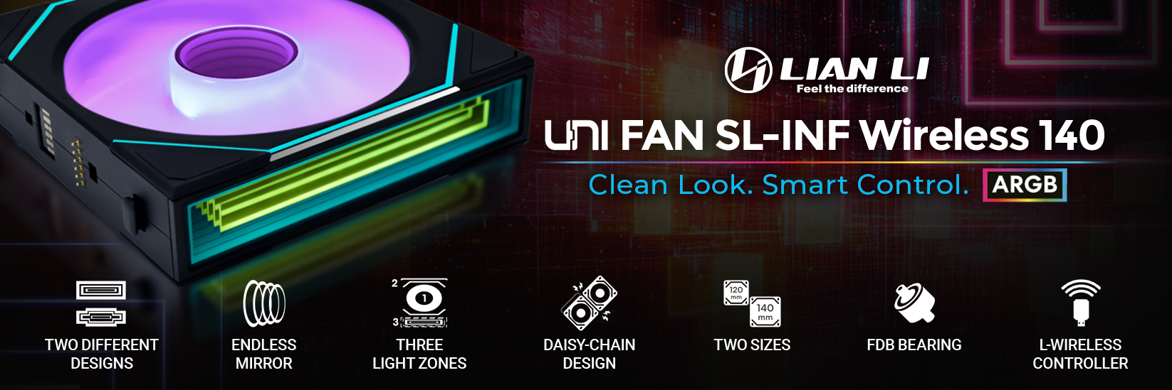 Lian Li UNI FAN SL WIRELESS EN Lian Li UNI FAN SL WIRELESS 140 Banner