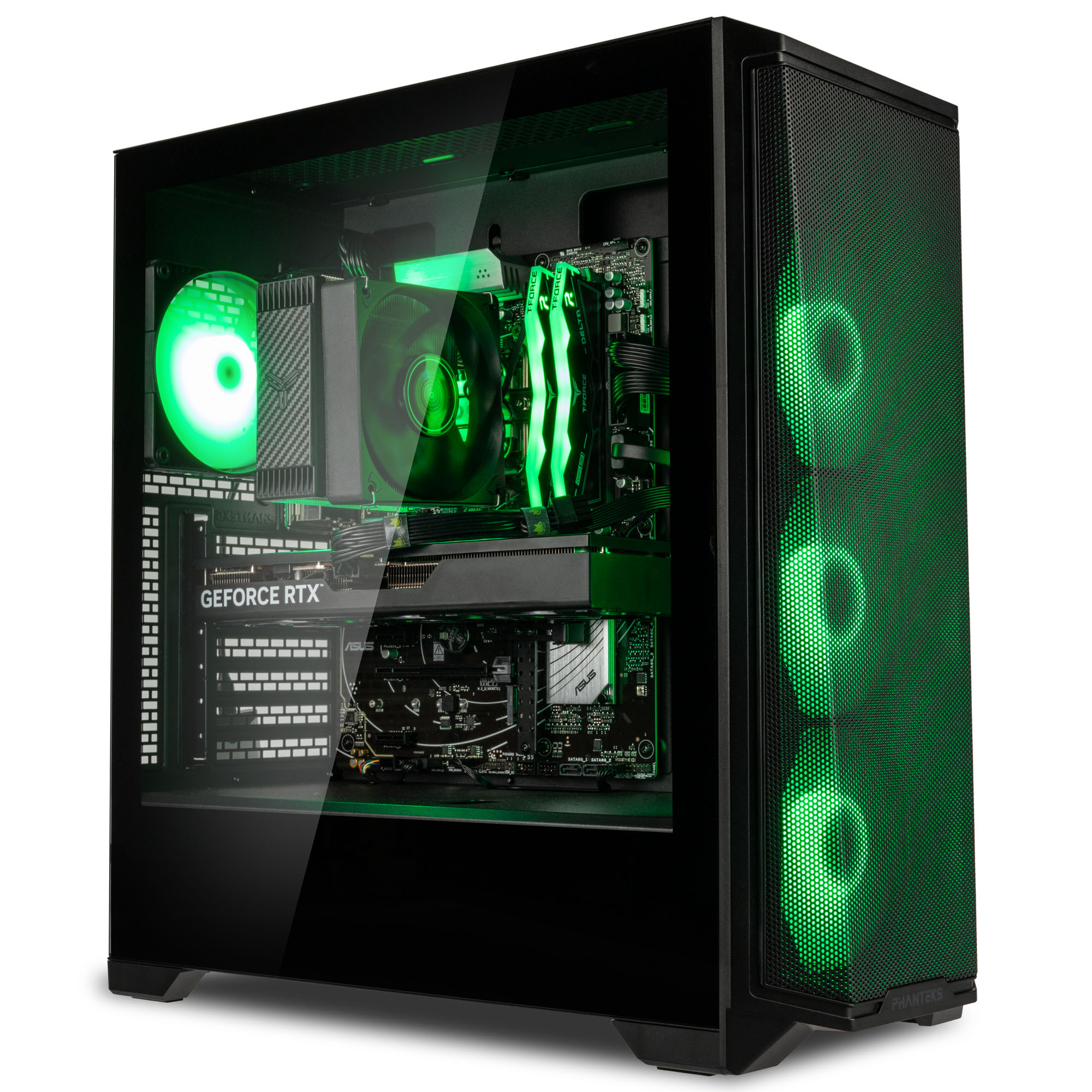 King Forge Gaming-PC Silber von vorne