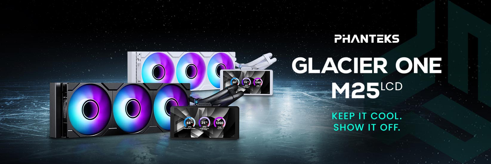 Phanteks Glacier M25 LCD Banner Phanteks Glacier M25 LCD