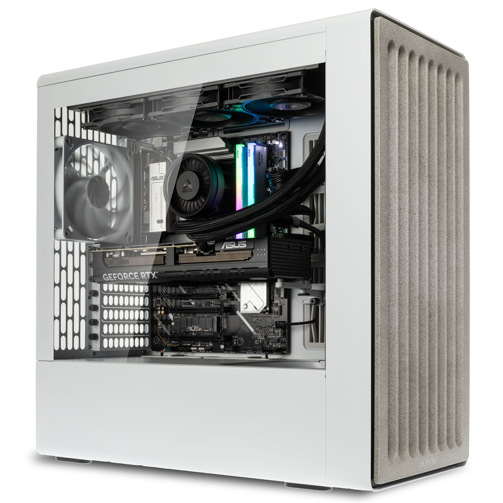 Vektor Creator S Workstation im HAVN BF 360 Flow PC-Gehäuse