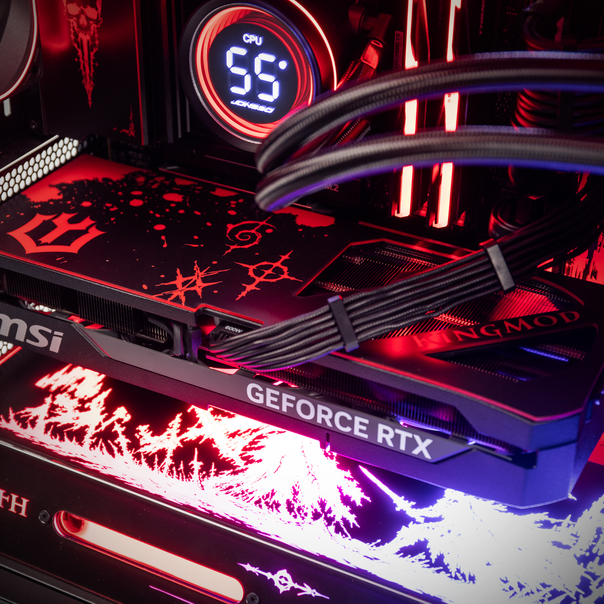 Custom-PC DuskForge design von innen
