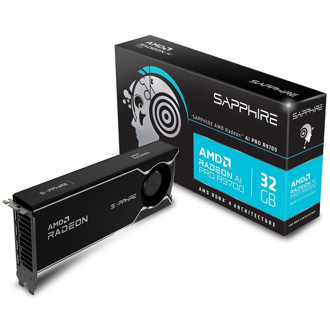 Sapphire Radeon AI PRO R9700 32GB graphics card