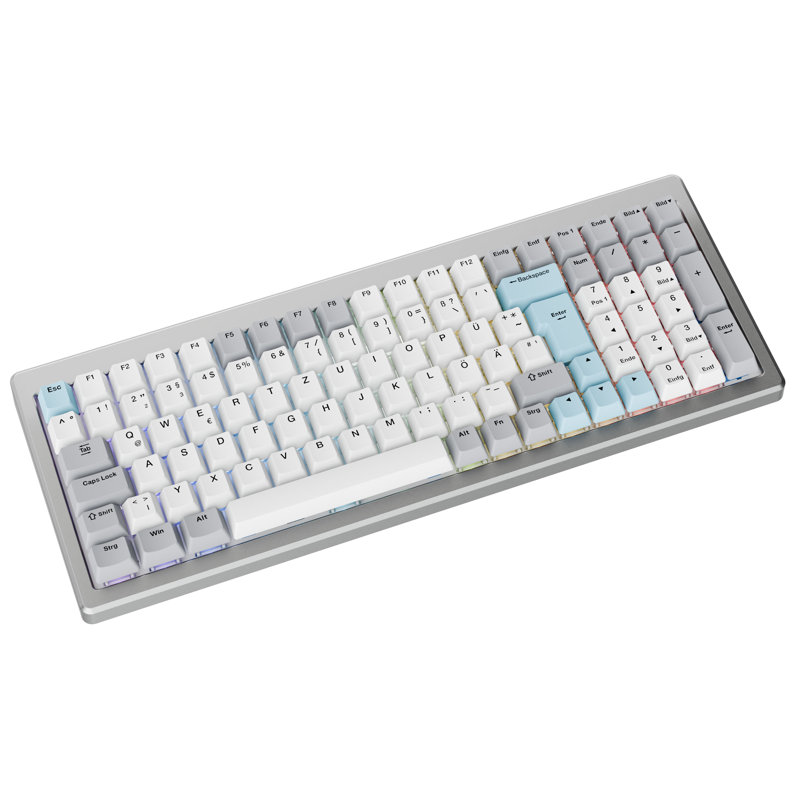 Ducky Cushion 98 Silver Gaming-Tastatur