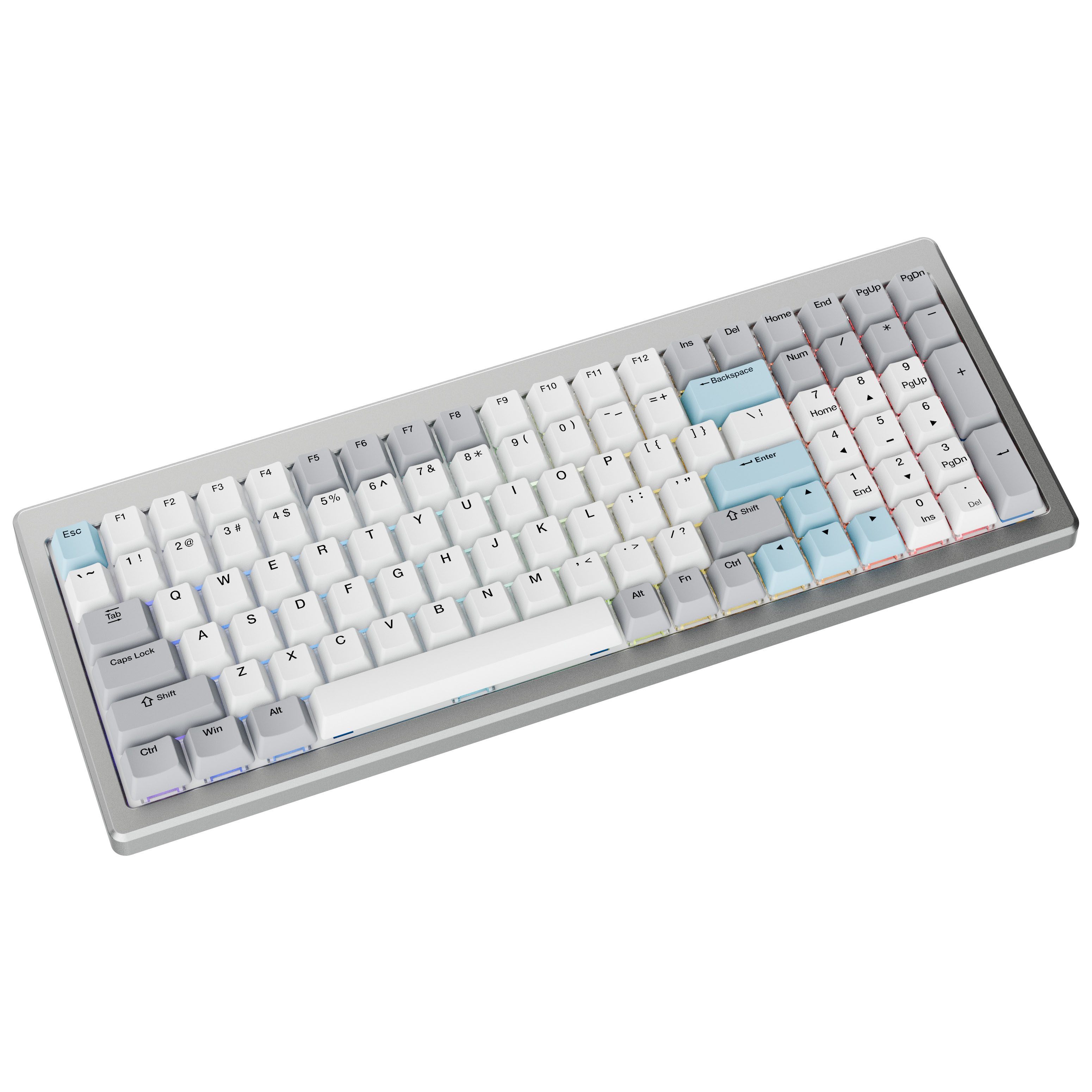 Ducky Cushion 98 Silver Gaming-Tastatur