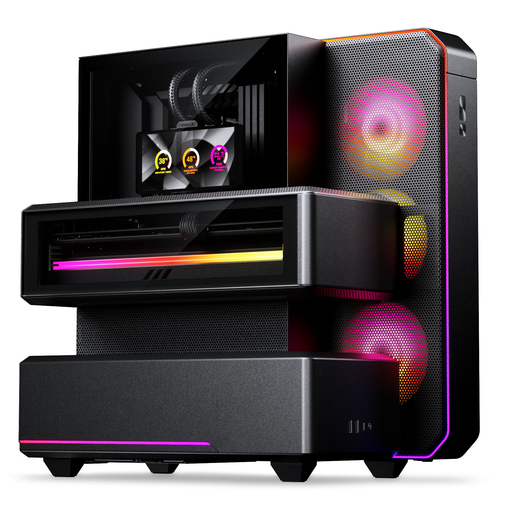 Phanteks EX5 MAX with 6-inch LCD