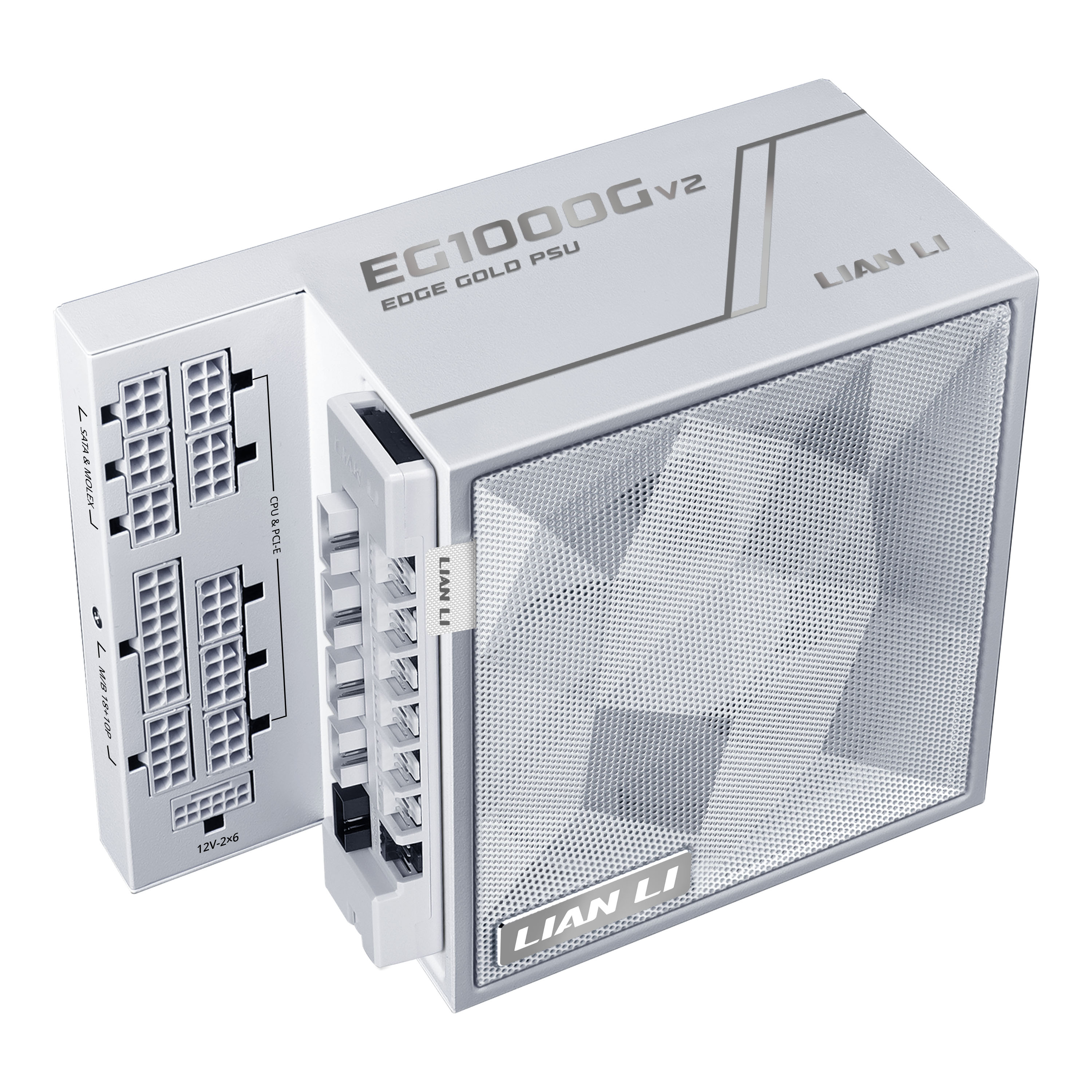 Lian Li EDGE Gold V2 1000W power supply in white