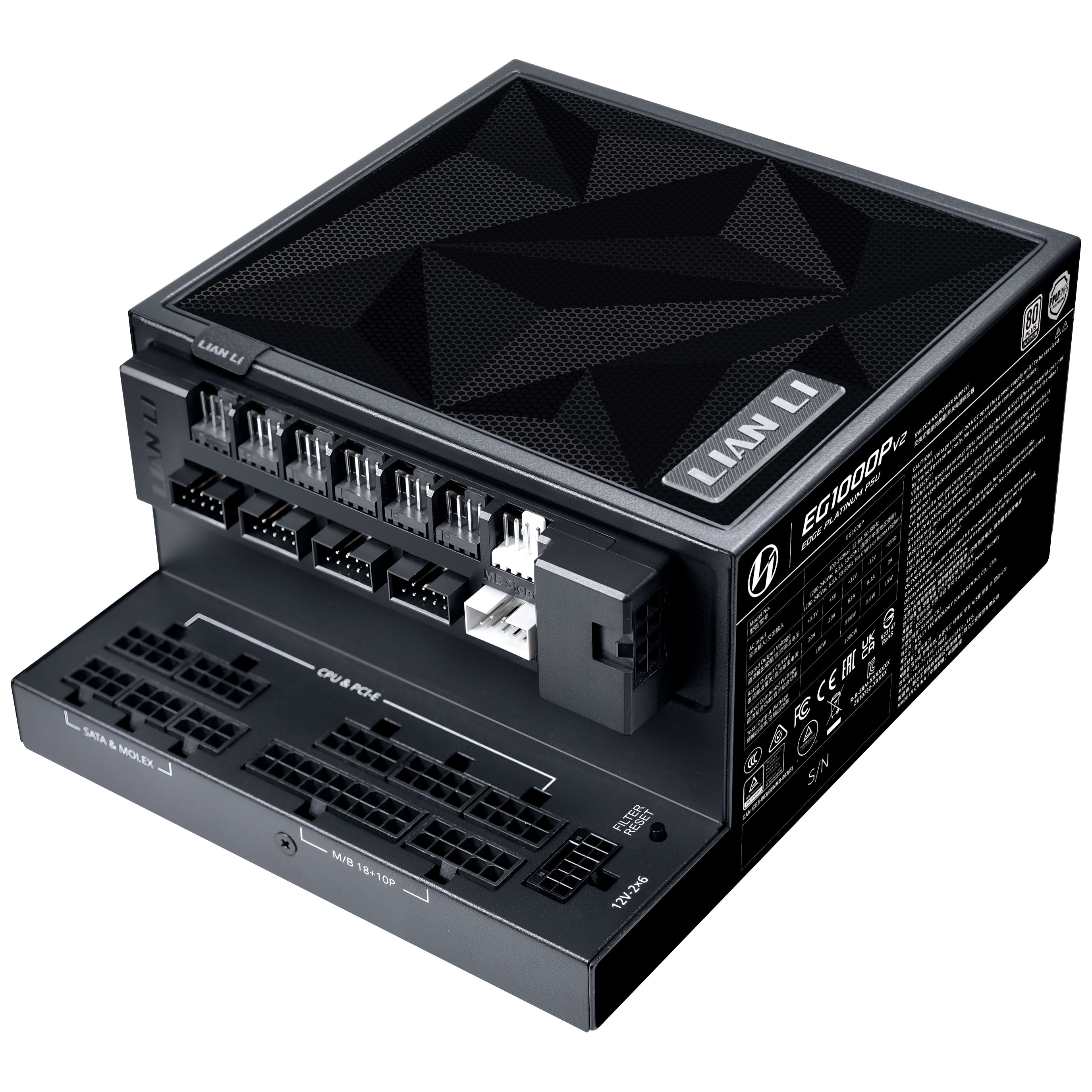 Lian Li EDGE Platinum V2 1000W power supply in black