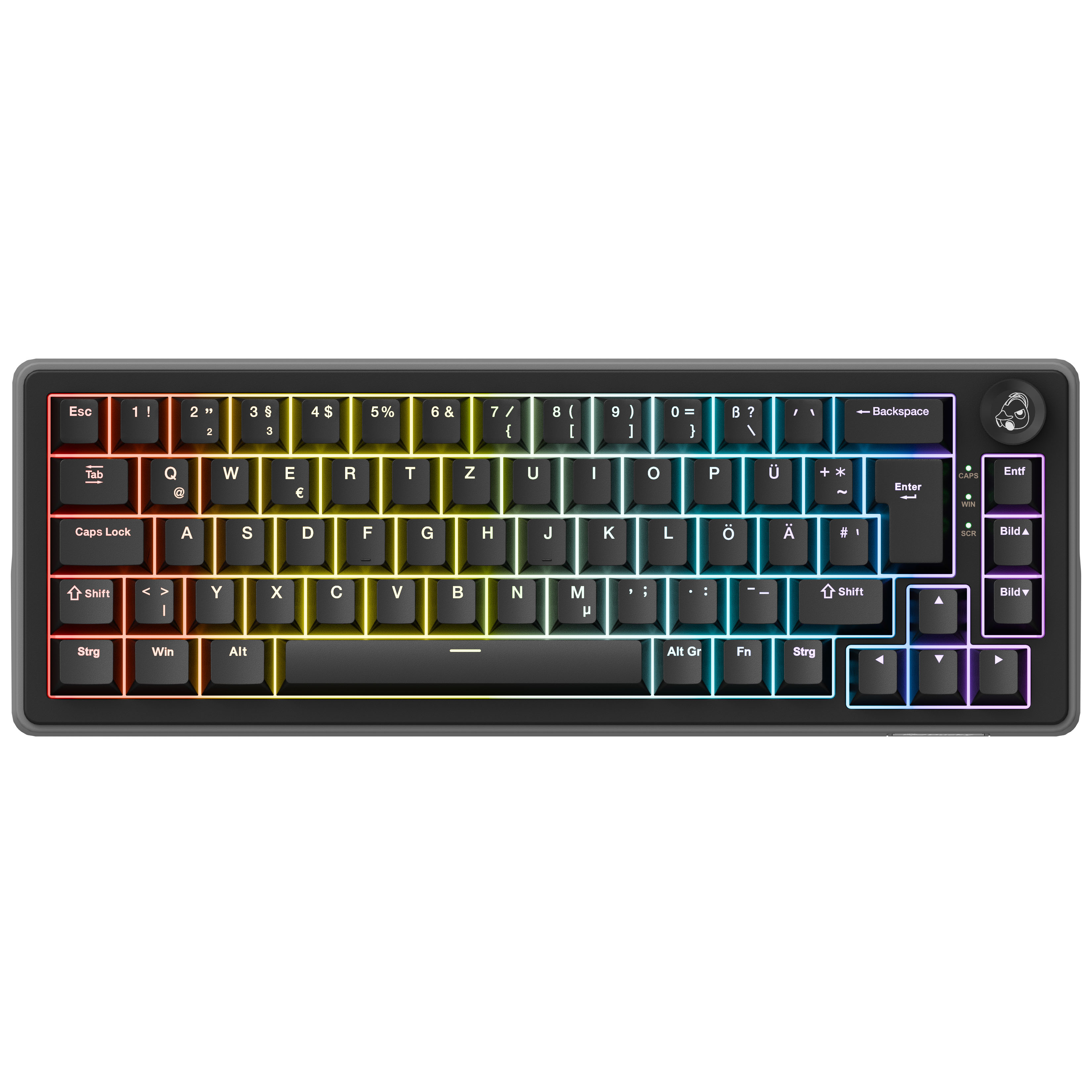 Ducky OK-HE-65 in Schwarz mit DE-Layout