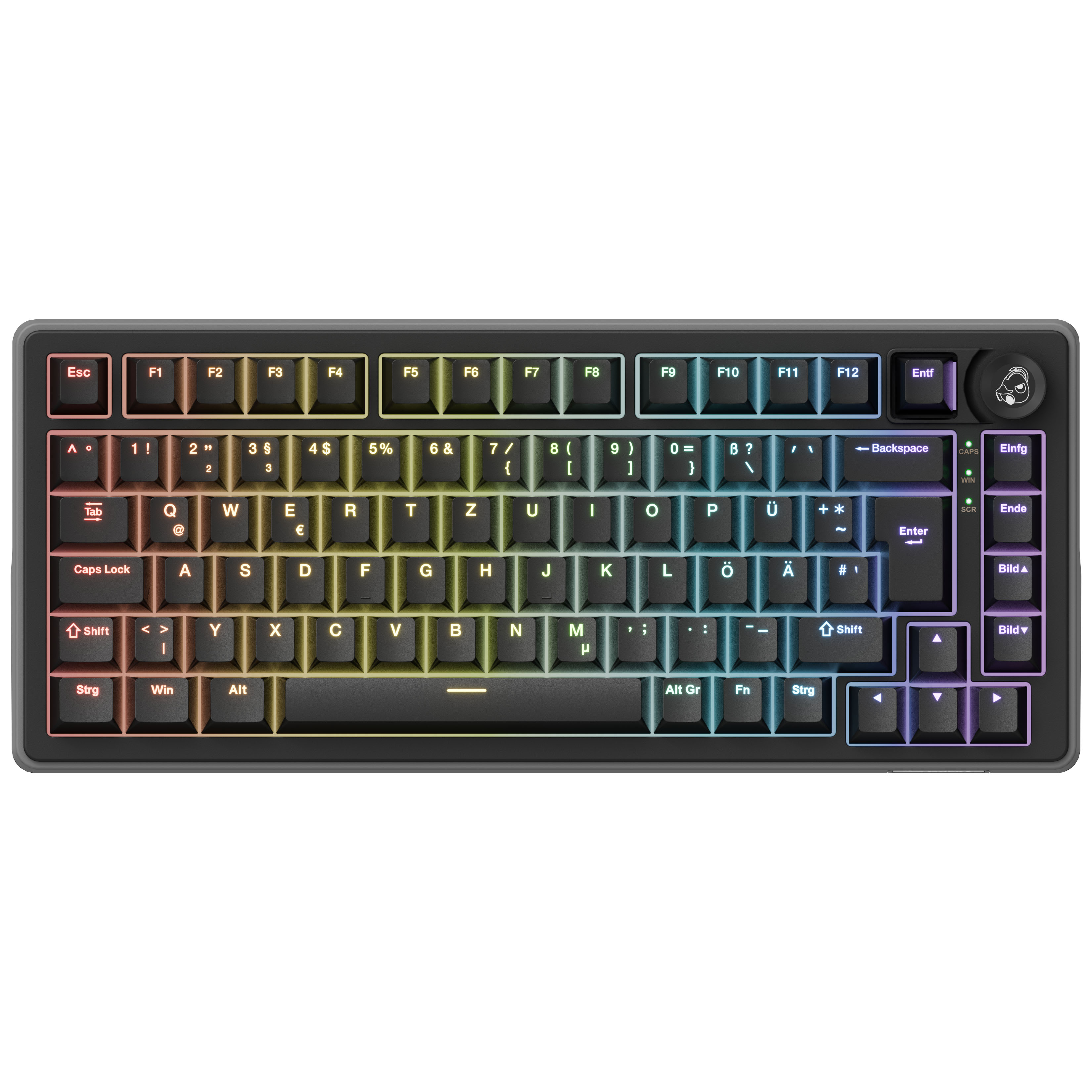 Ducky OK-HE-75 in Schwarz mit DE-Layout