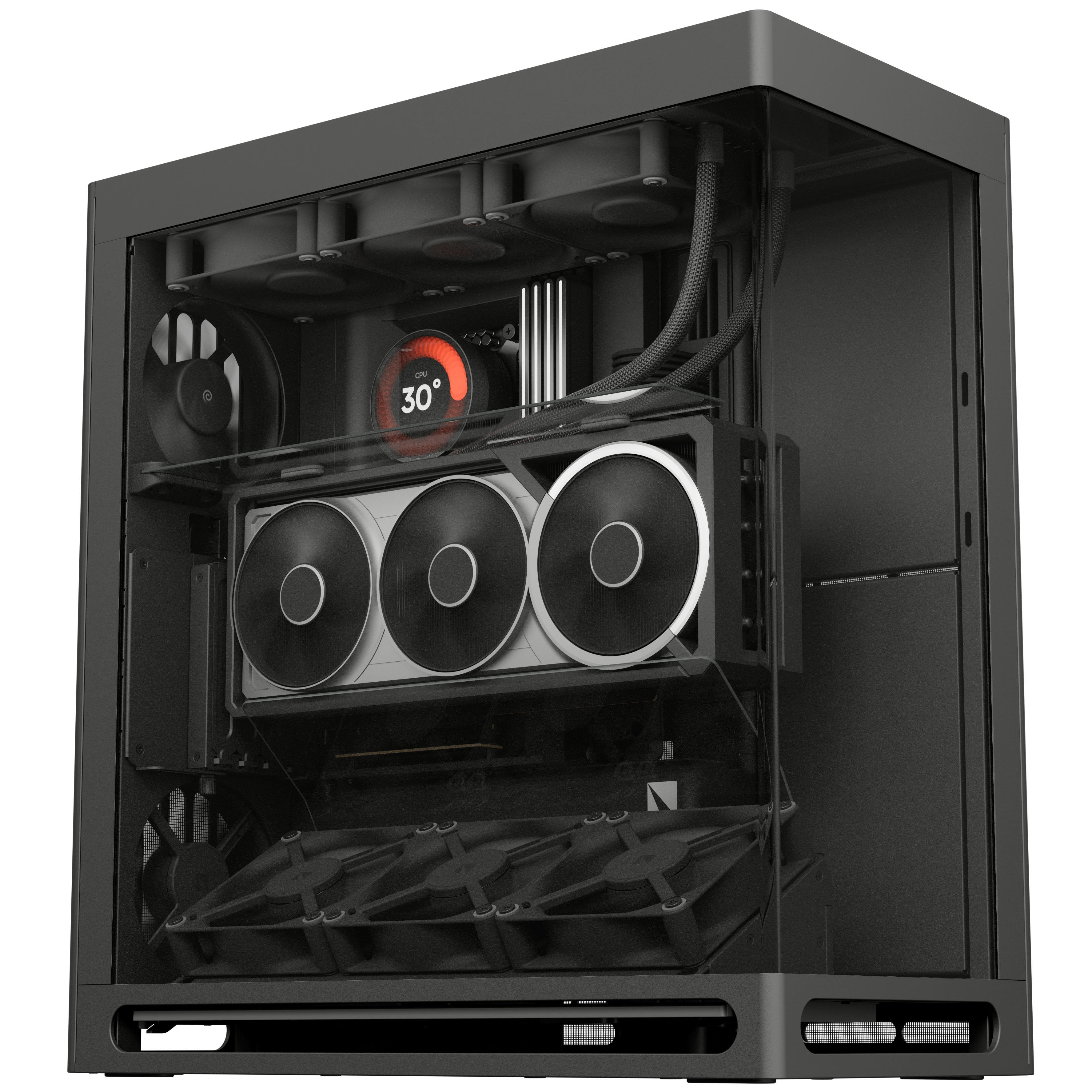 HAVN HS 360 VGPU PC-Gehäuse in Schwarz